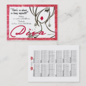 CARTES DE VISITE du calendrier DIVA 2022 (Devant / Derrière)
