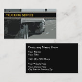 Cartes de visite du camionnage (Devant / Derrière)