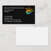 Cartes de visite du centre de garde d'enfants (Devant / Derrière)