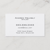 Cartes de visite du cercle Turquoise bleu élégant  (Dos)