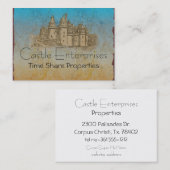 Cartes de visite du château de Fairy Tale (Devant / Derrière)