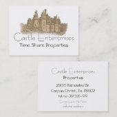 Cartes de visite du château de Fairy Tale (Devant / Derrière)