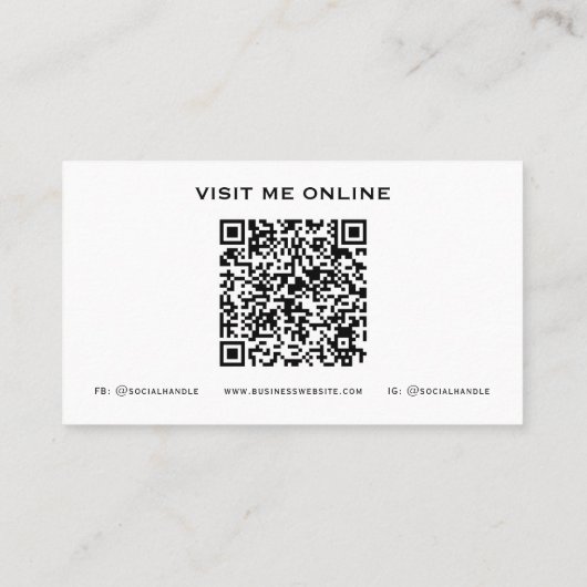 Cartes de visite du code QR du chien (Dos)