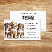 Cartes de visite du code QR du chien