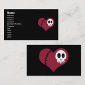 Cartes de visite du coeur du crâne (Devant / Derrière)