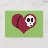Cartes de visite du coeur du crâne (Dos)