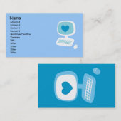 Cartes de visite du coeur informatique (Devant / Derrière)