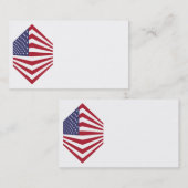 Cartes de visite du coin du drapeau américain (Devant / Derrière)