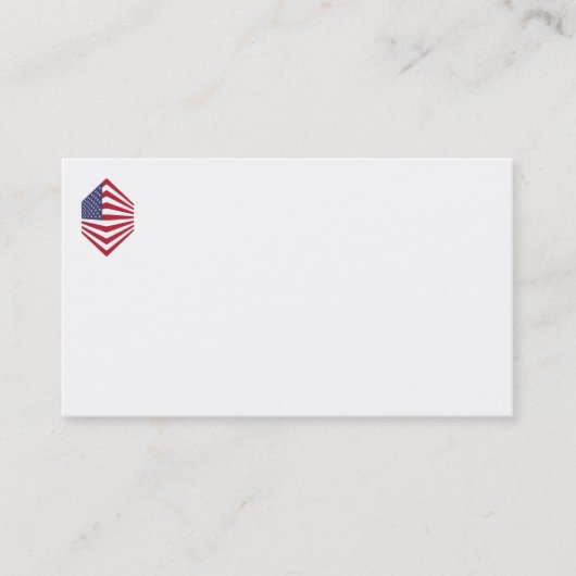 Cartes de visite du coin du drapeau américain (Devant)