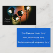 Cartes de visite du concepteur d'éclairage (Devant / Derrière)