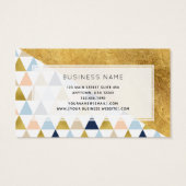 Cartes de visite du concepteur d'intérieur Gold Bl (Dos)