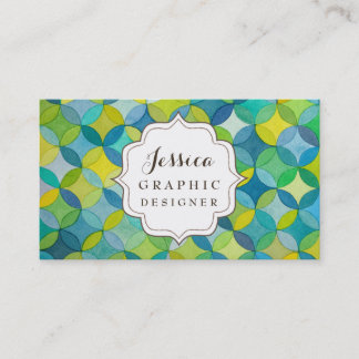 Cartes de visite du concepteur graphique Motif aqu