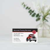 Cartes de visite du conducteur de camion de remorq (Debout devant)