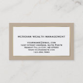 Cartes de visite du conseiller financier (Dos)