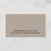 Cartes de visite du conseiller financier (Devant)