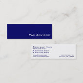Cartes de visite du conseiller fiscal blanc de la (Devant / Derrière)