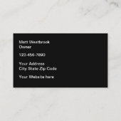 Cartes de visite du Country Western Store (Dos)