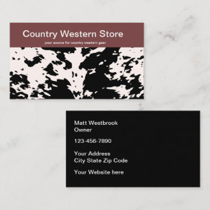 Cartes de visite du Country Western Store