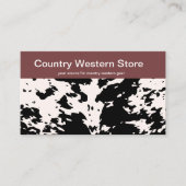 Cartes de visite du Country Western Store (Devant)