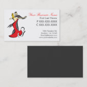 Cartes de visite du couple de danse salsa (Devant / Derrière)