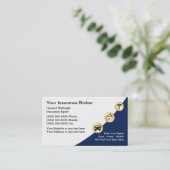 Cartes de visite du courtier d'assurance (Debout devant)