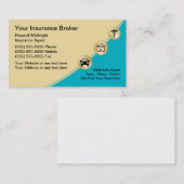 Cartes de visite du courtier d'assurance (Devant / Derrière)