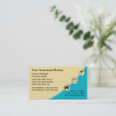 Cartes de visite du courtier d'assurance (Debout devant)