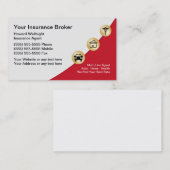 Cartes de visite du courtier d'assurance multilign (Devant / Derrière)