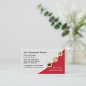 Cartes de visite du courtier d'assurance multilign (Debout devant)