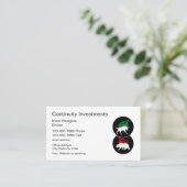 Cartes de visite du courtier en placements (Debout devant)