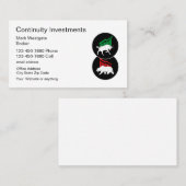 Cartes de visite du courtier en placements (Devant / Derrière)