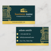 cartes de visite du courtier en transport (Devant / Derrière)