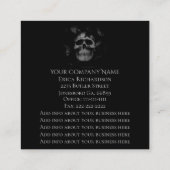 Cartes de visite du crâne foncé (Dos)