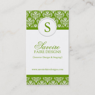 Cartes de visite du décorateur intérieur de mono