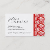 Cartes de visite du décorateur intérieur de monogr (Dos)