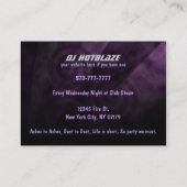 Cartes de visite du DJ (Dos)