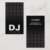 Cartes de visite du DJ de gradient de techno (Devant / Derrière)