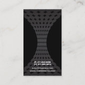 Cartes de visite du DJ de gradient de techno (Dos)