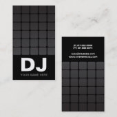 Cartes de visite du DJ de gradient de techno (Devant / Derrière)