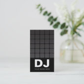 Cartes de visite du DJ de gradient de techno (Debout devant)