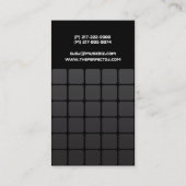 Cartes de visite du DJ de gradient de techno (Dos)