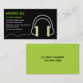 Cartes de visite du DJ de musique (Devant / Derrière)