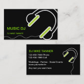 Cartes de visite du DJ de musique (Devant / Derrière)