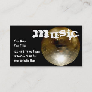 Cartes de visite du DJ de musique
