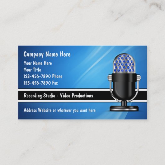 Cartes de visite du DJ de musique (Devant)