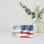 Cartes de visite du drapeau américain (Debout devant)