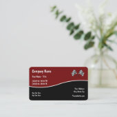 Cartes de visite du drapeau de course automobile (Debout devant)