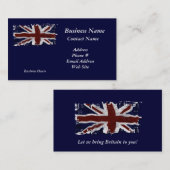 Cartes de visite du drapeau de l'Union britannique (Devant / Derrière)