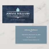 Cartes de visite du filtre à eau (Devant / Derrière)