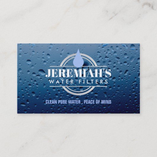 Cartes de visite du filtre à eau (Devant)